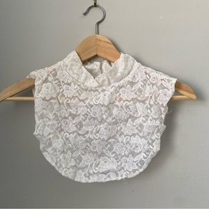 Vintage The Specialty House Inc. white lace dickie crop top XS S